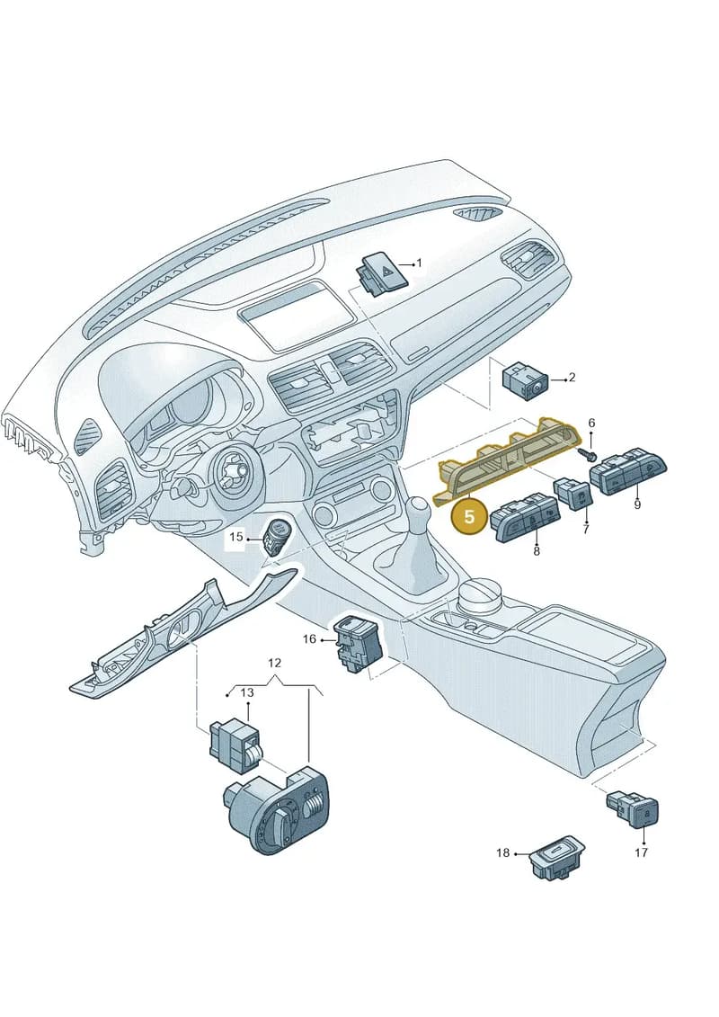 8U29415675PR — Audi Q3 (2014-2019) diagram 728941500, position 5