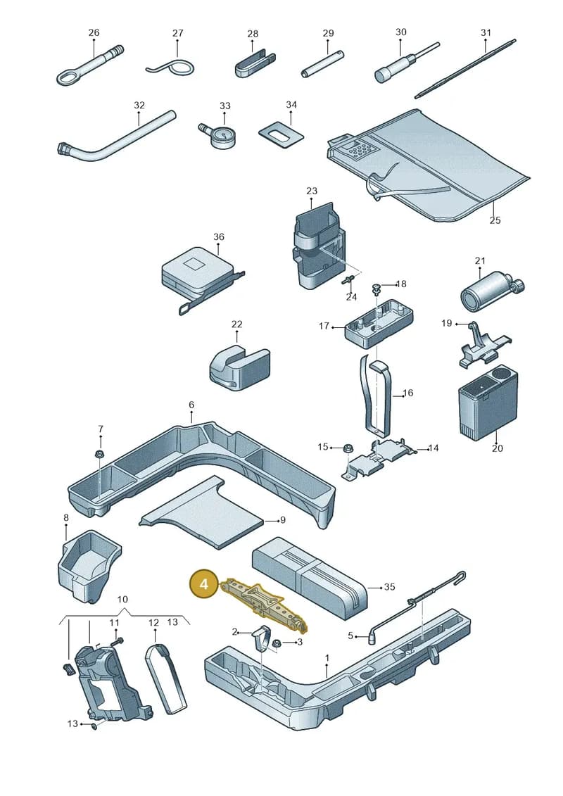 8V0011031B — Audi A3 Sportback (2016-2020) diagram 745011150, position 4