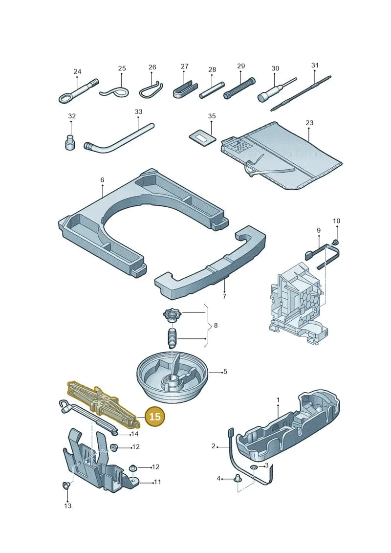8V0011031B — Audi A3 Sportback 1.4 (2014-) diagram 785011020, position 15