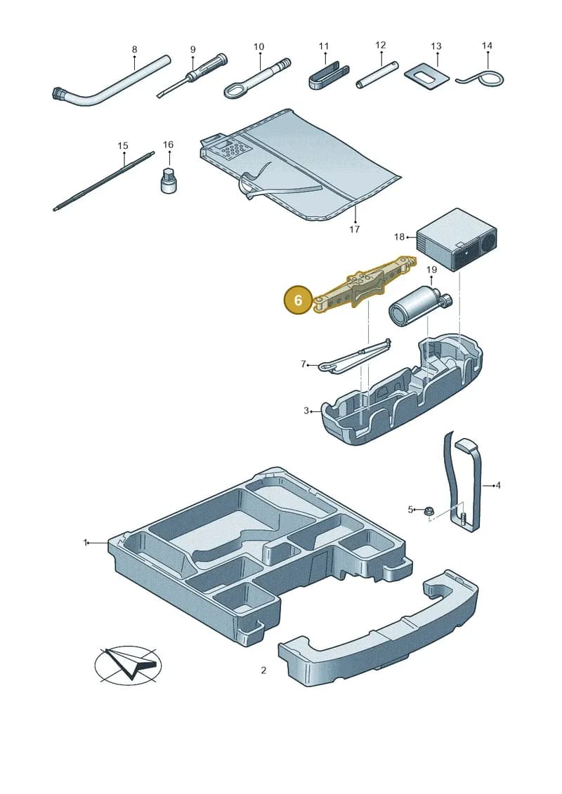 8V0011031B — Audi RS3 Limousine (2017-2020) diagram 853011150, position 6
