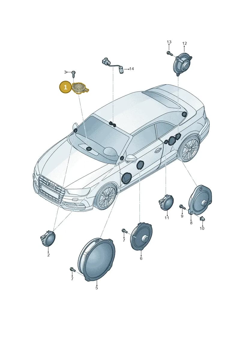 8V0035397 — Audi A3 Cab. 1.4 (2013-2016) diagram 778035350, position 1
