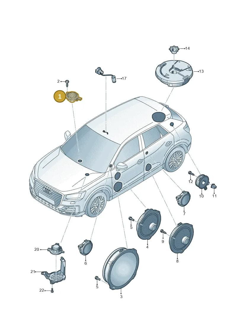 8V0035397 — Audi Q2 (2016-2025) diagram 803035350, position 1
