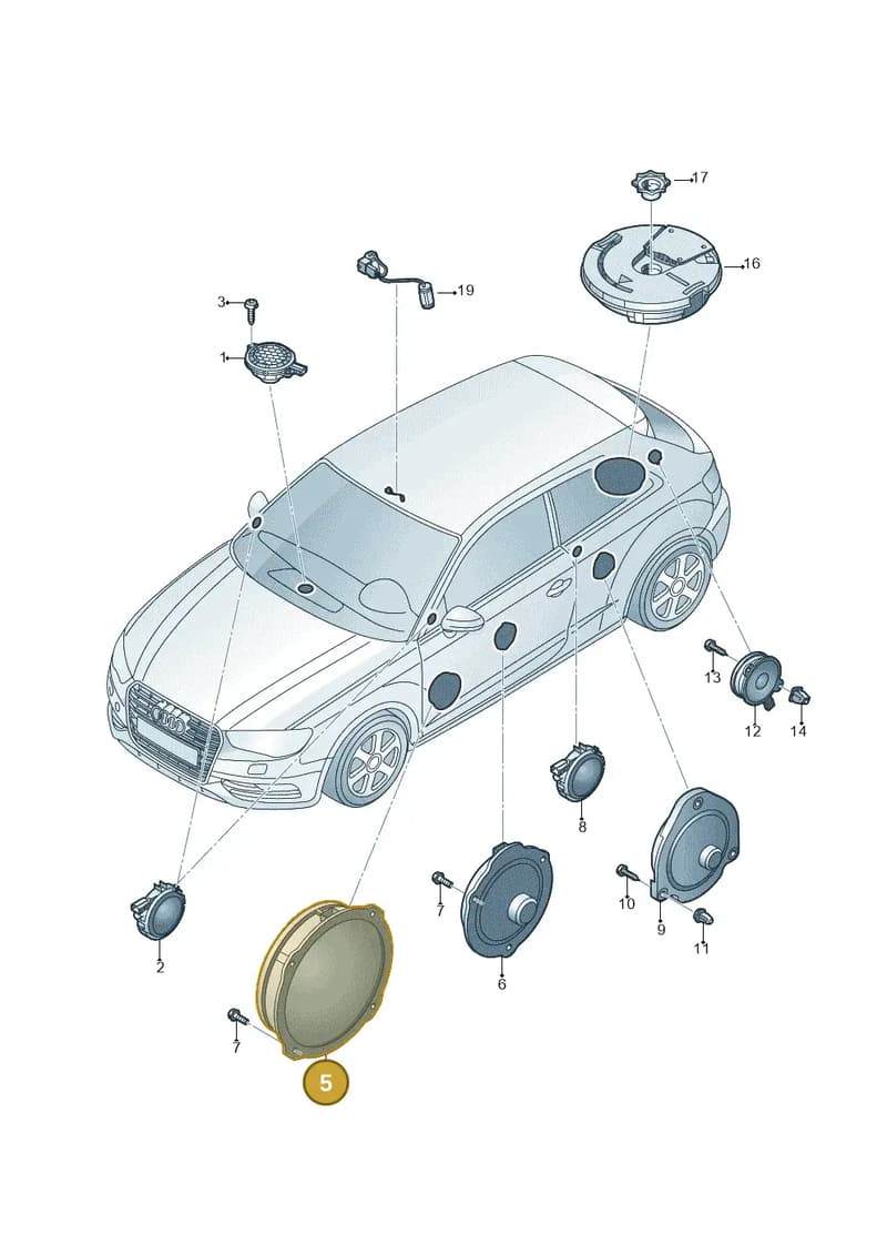 8V0035415C — Audi A3 Sportback (2012-2016) diagram 745035350, position 5
