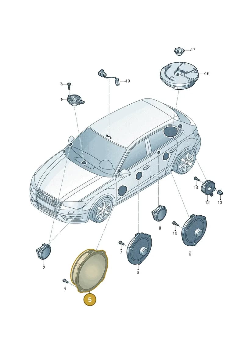 8V0035415C — Audi RS3 Sportback (2015-2016) diagram 745035360, position 5