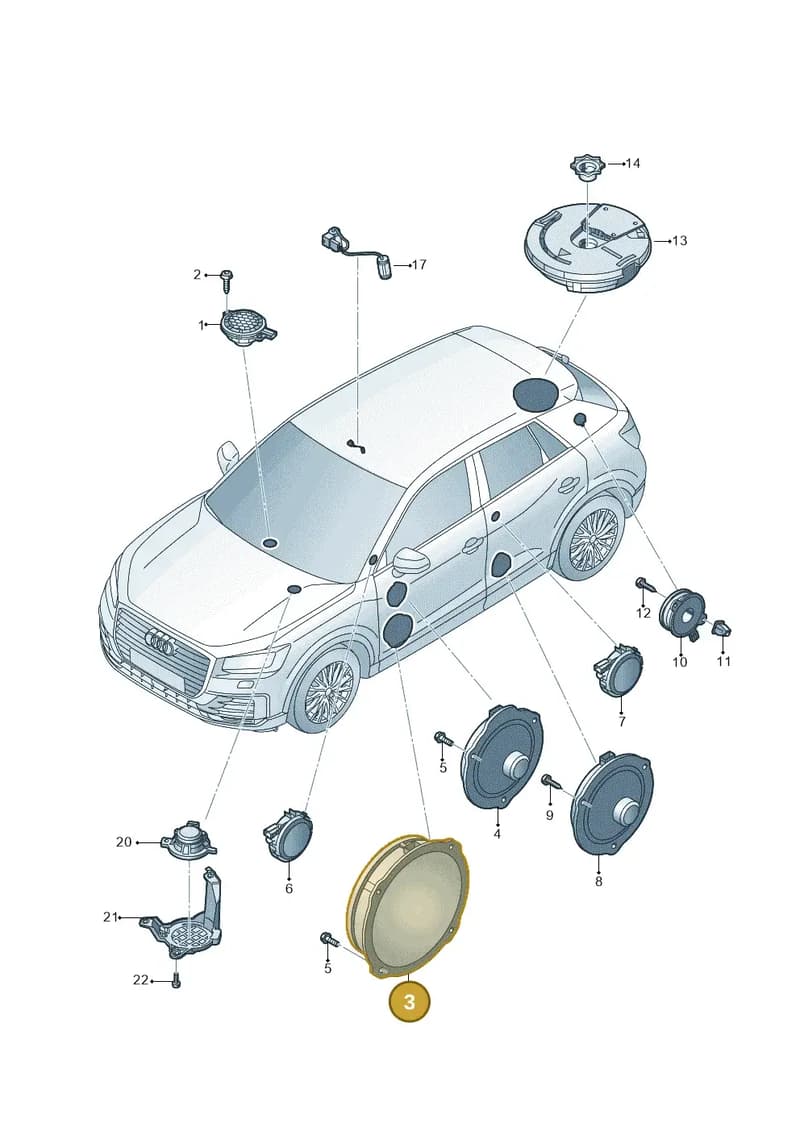 8V0035415C — Audi Q2 (2016-2025) diagram 803035350, position 3