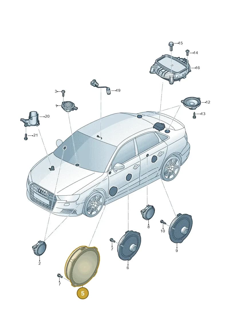 8V0035415C — Audi A3 Sportback (2016-2020) diagram 890035370, position 5