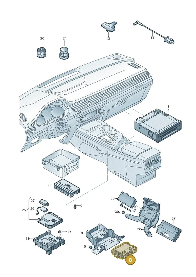 8V0035456 — Audi Q7 (2015-2025) diagram 859035055, position 8