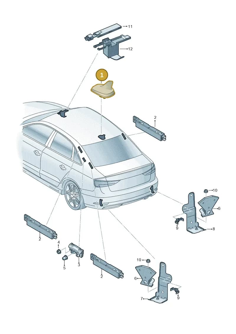 8V0035503AQGRU — Audi RS3 Limousine (2017-2020) diagram 853035200, position 1