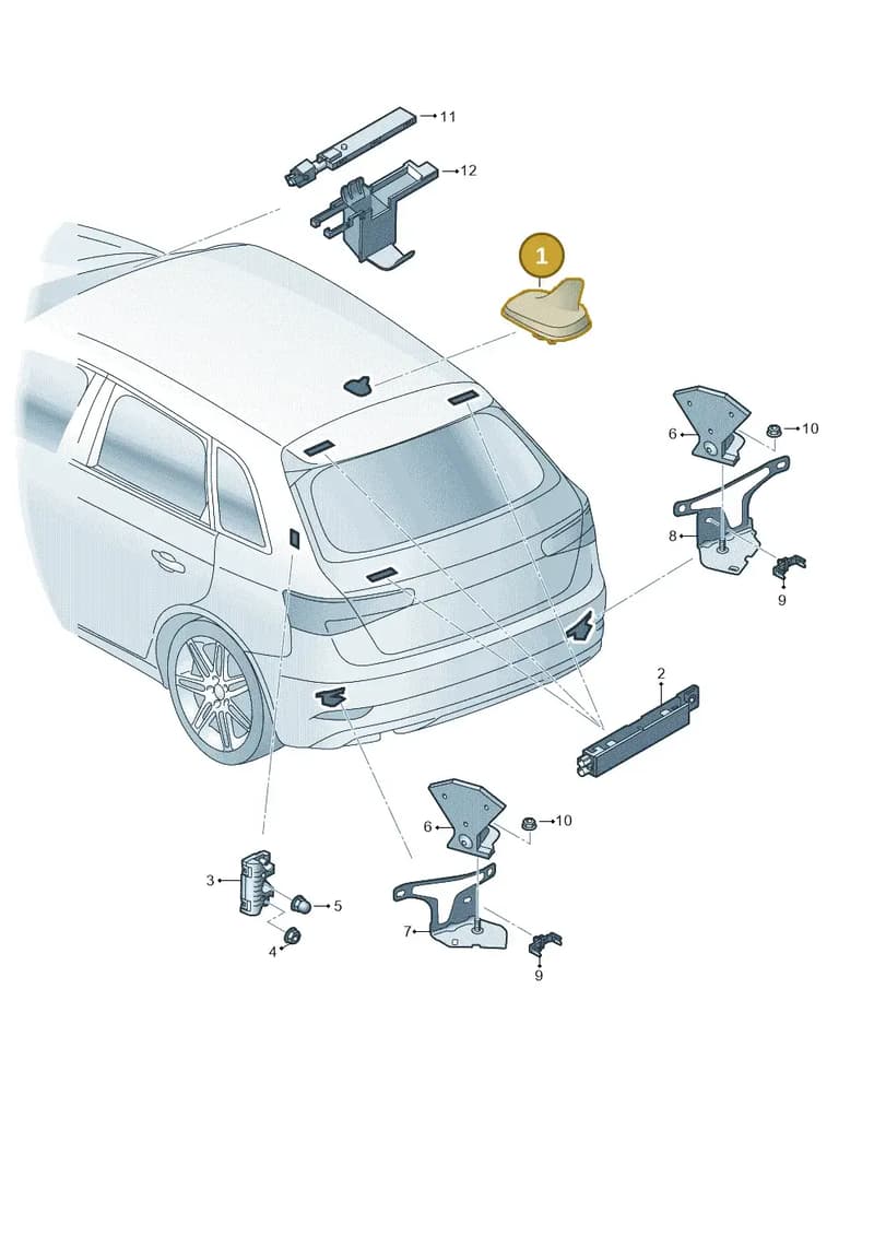 8V0035503AQGRU — Audi A3 Sportback (2016-2020) diagram 890035100, position 1