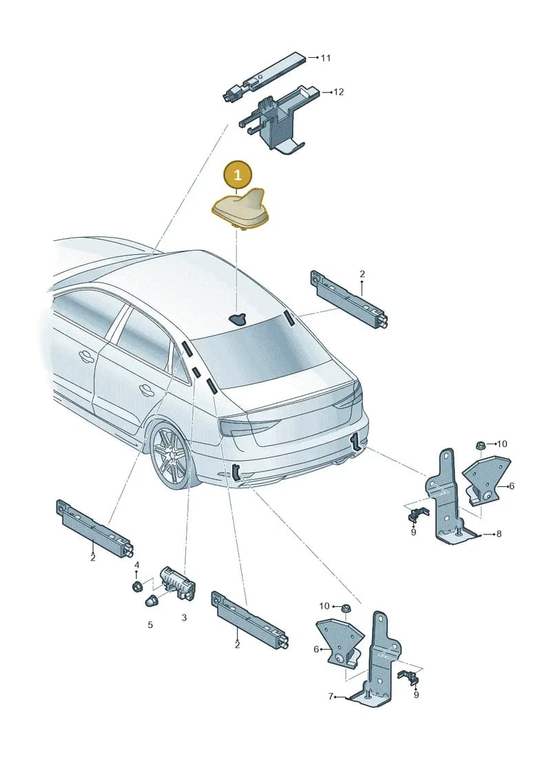 8V0035503ARGRU — Audi A3 Sportback (2016-2020) diagram 890035200, position 1