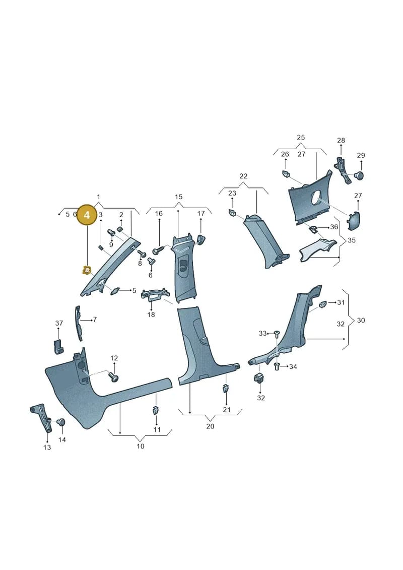 8V0035561A — Audi RS3 Limousine (2017-2020) diagram 853867650, position 4