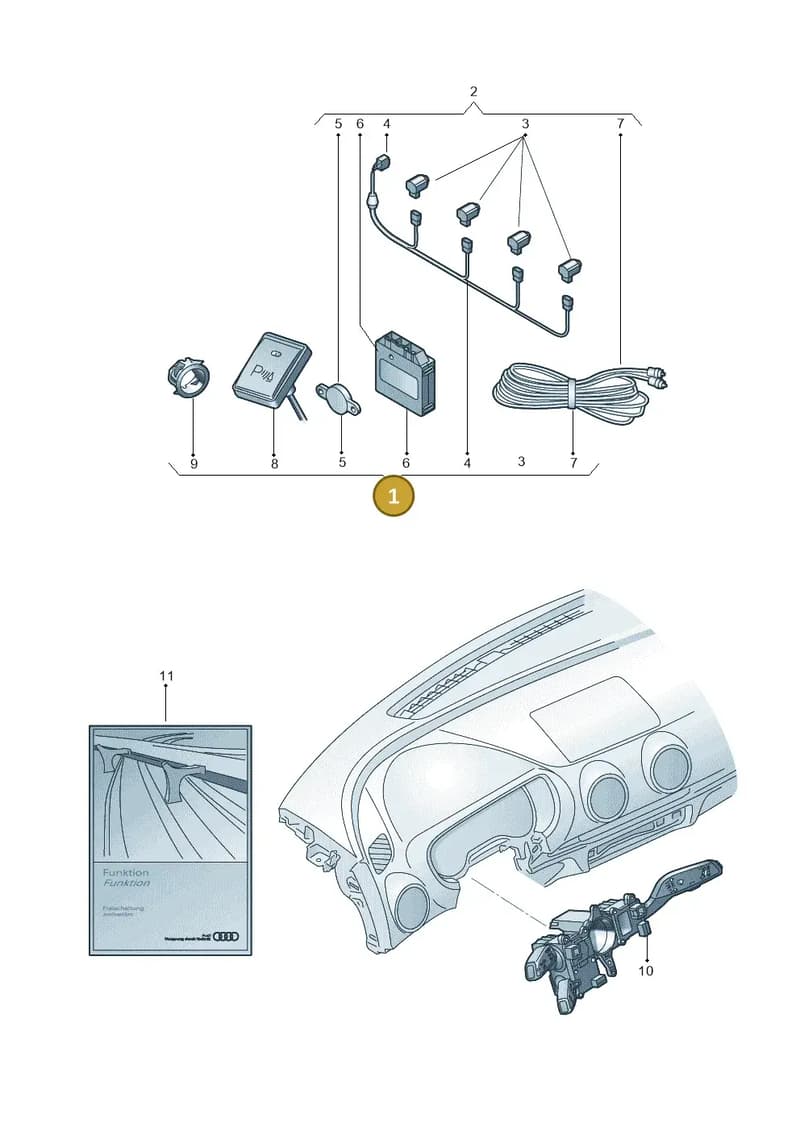 8V0054630C — Audi A3 Sportback (2016-2020) diagram 803051200, position 1
