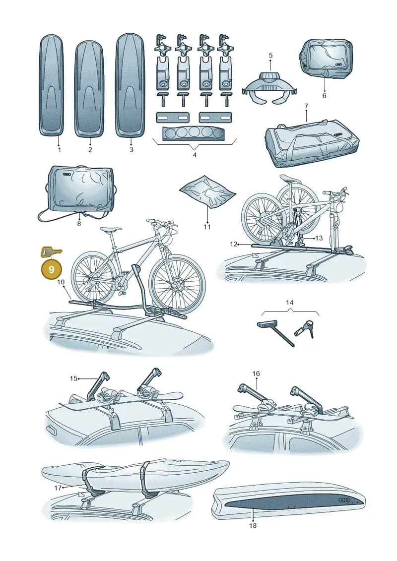 8V0071890G — Audi RS e-tron GT (2020-2025) diagram 897071040, position 9