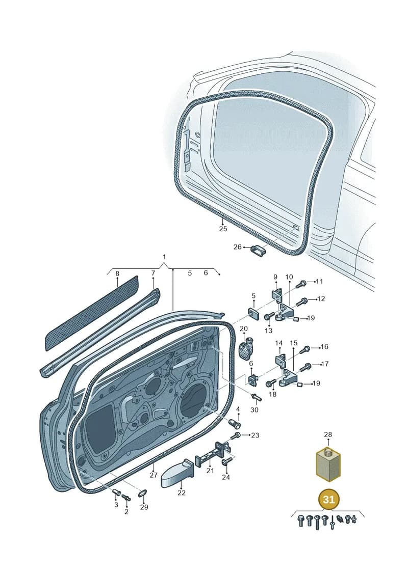8V0098619C — Audi A3 Sportback (2016-2020) diagram 890831100, position 31