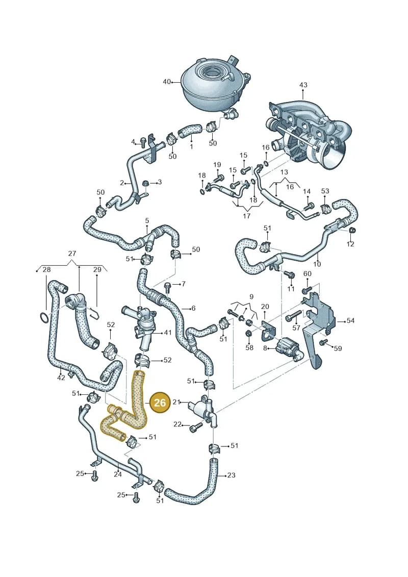 8V0121030B — Audi RS Q3 Sportback (2019-2024) diagram 898121310, position 26