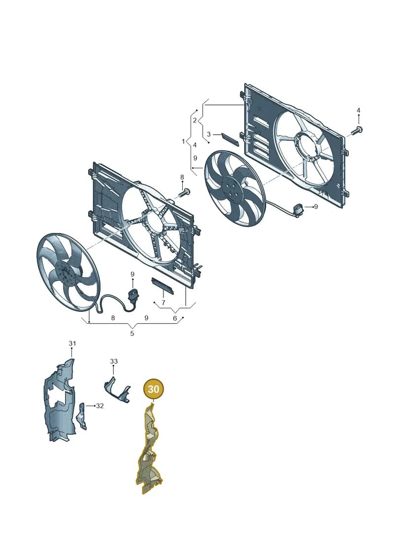 8V0121283K — Audi A3 Cabriolet (2016-2020) diagram 890121910, position 30