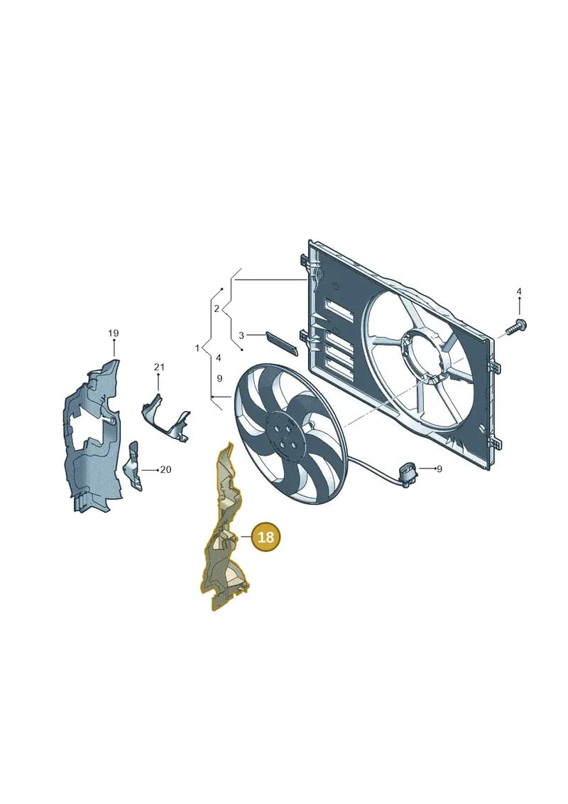 8V0121283N — Audi A3 Cabriolet (2016-2020) diagram 891121910, position 18