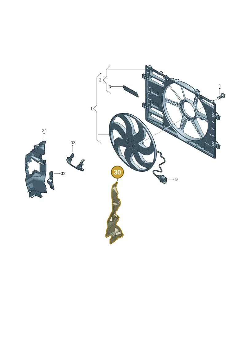 8V0121283Q — Audi A3 Sportback (2016-2020) diagram 890121920, position 30