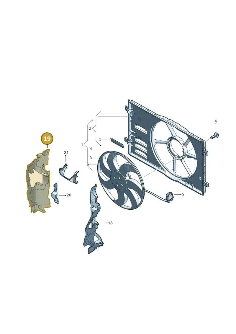 8V0121284J — Audi A3 Cabriolet (2016-2020) diagram 891121910, position 19
