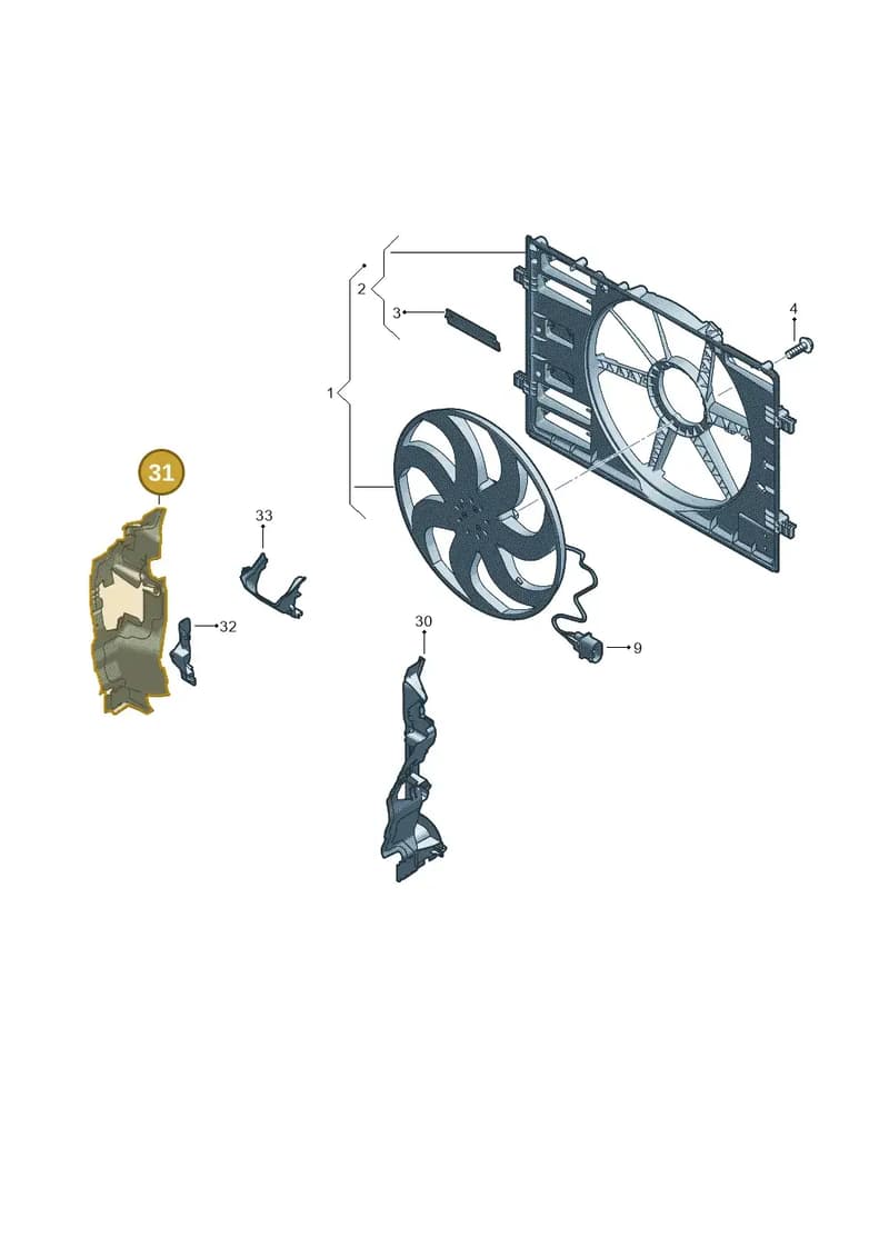 8V0121284R — Audi A3 Sportback (2016-2020) diagram 890121920, position 31