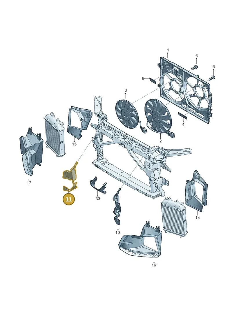 8V0121284S — Audi RS3 Limousine (2017-2020) diagram 853121900, position 11