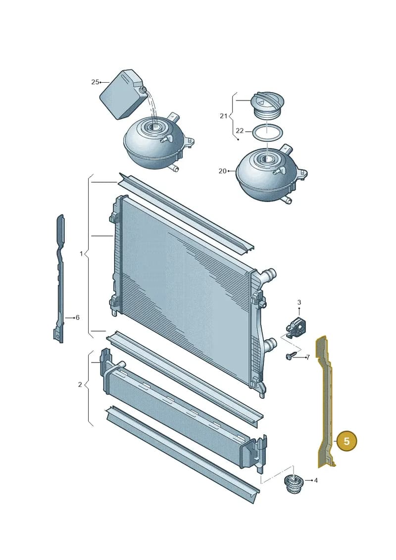 8V0121331A — Audi A3 Sportback (2016-2020) diagram 745121700, position 5