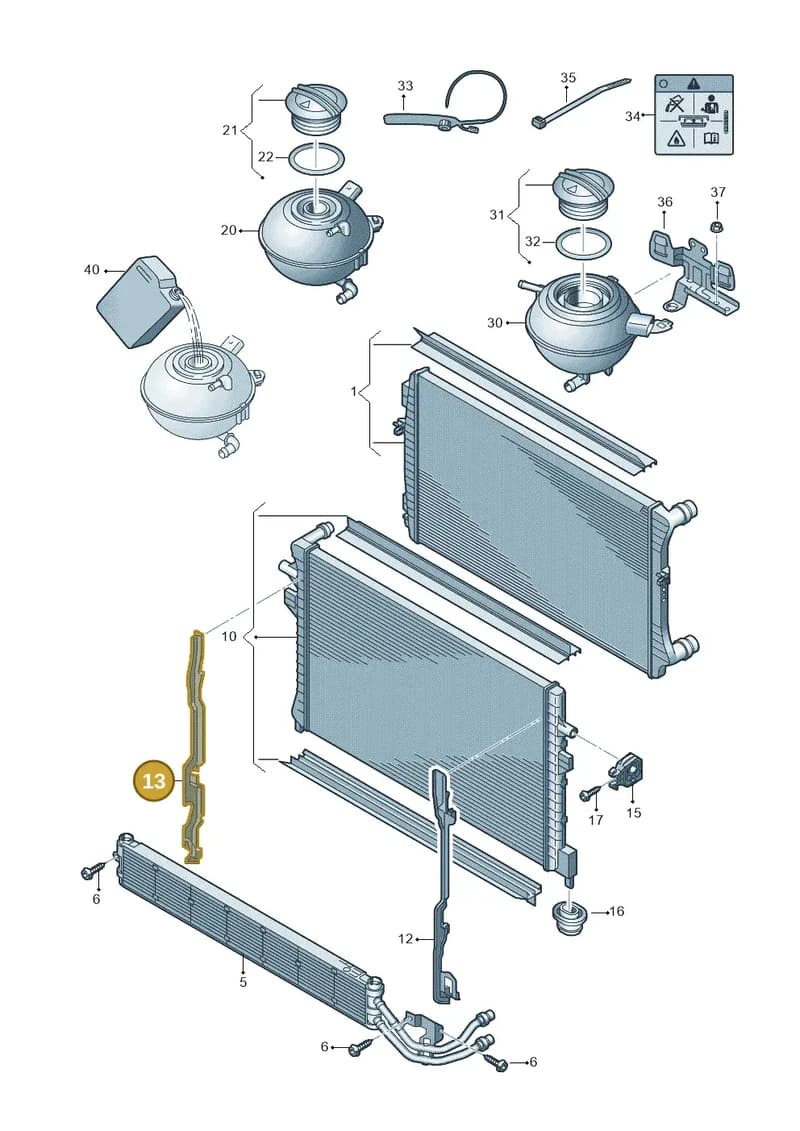 8V0121332B — Audi A3 Sportback (2016-2020) diagram 745121650, position 13