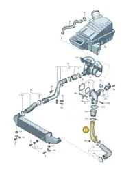 8V0145727 Audi Pressure Pipe