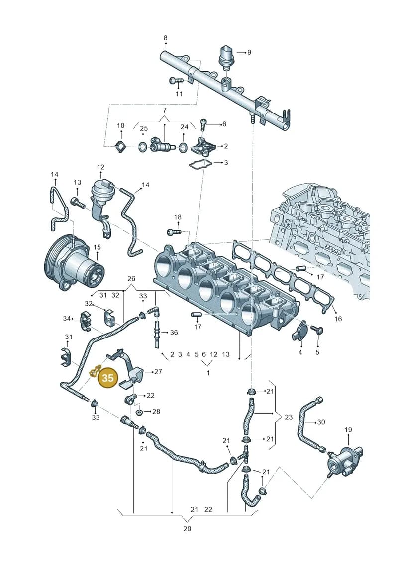 8V0201190 — SEAT CUPRA Formentor (2020-) diagram 898133340, position 35