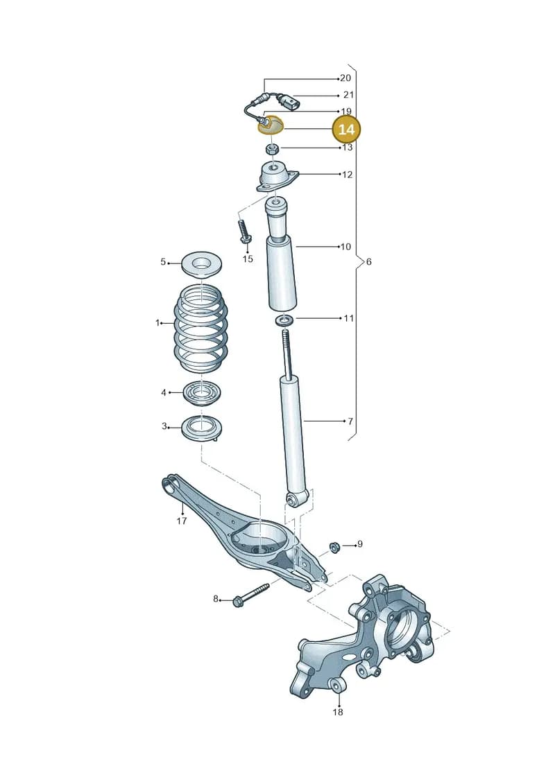 8V0512133A — Audi A3 Cabriolet (2016-2020) diagram 850511100, position 14