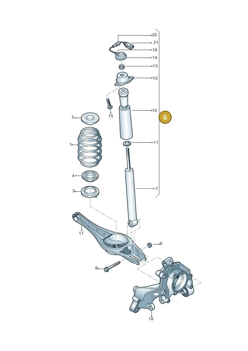 8V0513022B — Audi TT RS (2016-2023) diagram 850511100, position 6