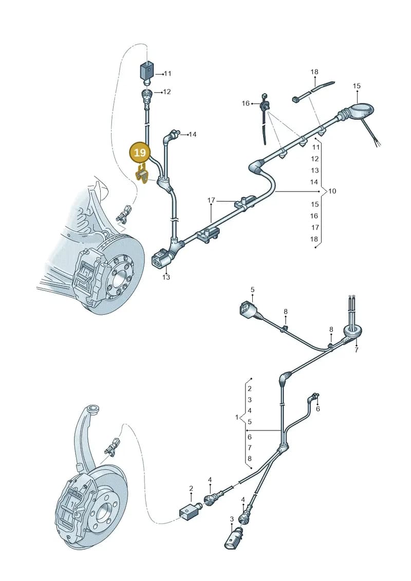 8V0614167 — Audi A3 Sportback (2019-2025) diagram 597927010, position 19