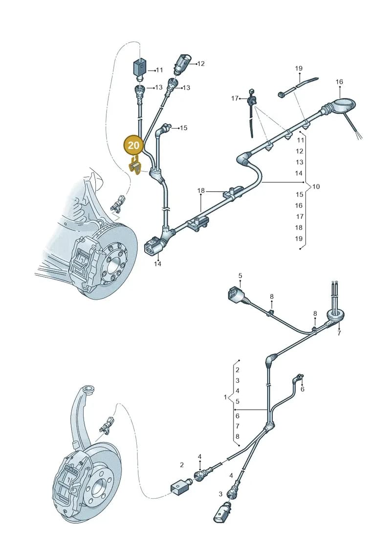 8V0614167 — Audi RS Q3 Sportback (2019-2024) diagram f3z927100, position 20