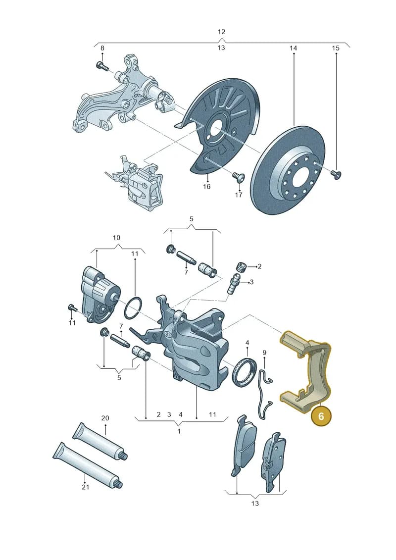 8V0615425QC8 — Volkswagen Touran 2,0 BlueMotion (2015-2024) diagram 869615500, position 6