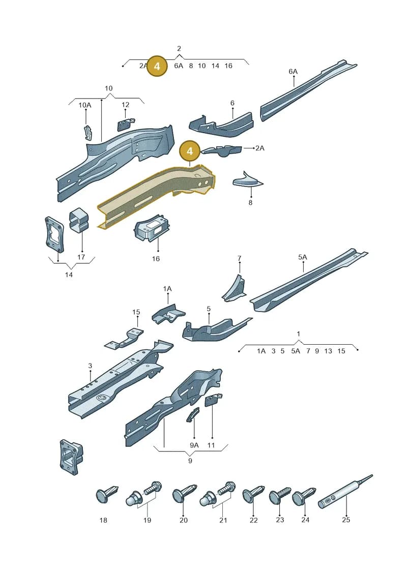 8V0803104 — Audi RS3 Limousine (2017-2020) diagram 745803000, position 4