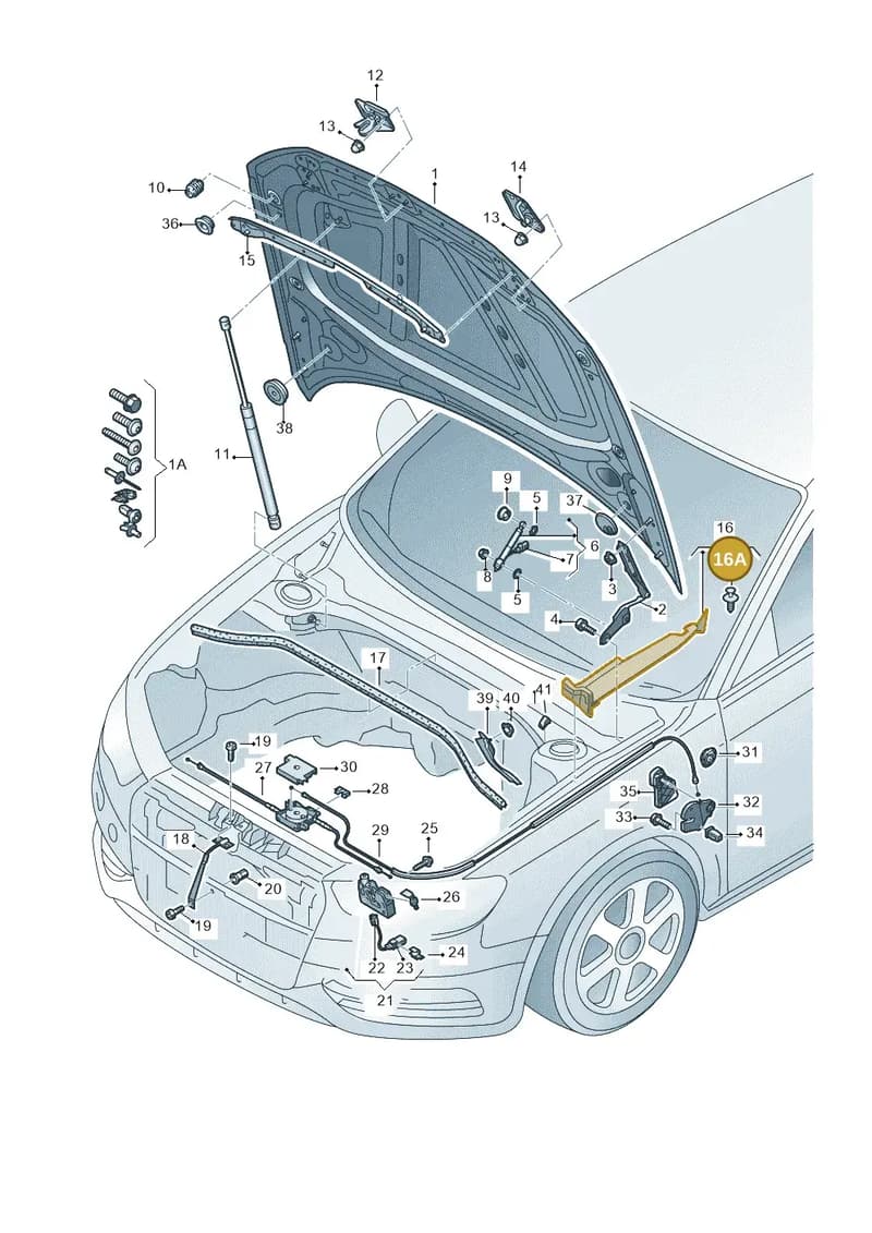 8V0805163 — Audi A3 Sportback (2012-2016) diagram 745823100, position 16A