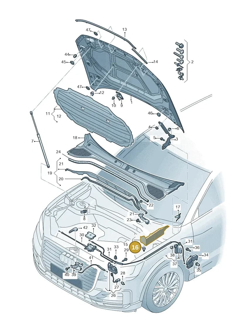 8V0805163 — Audi Q2 (2016-2025) diagram 803823000, position 16