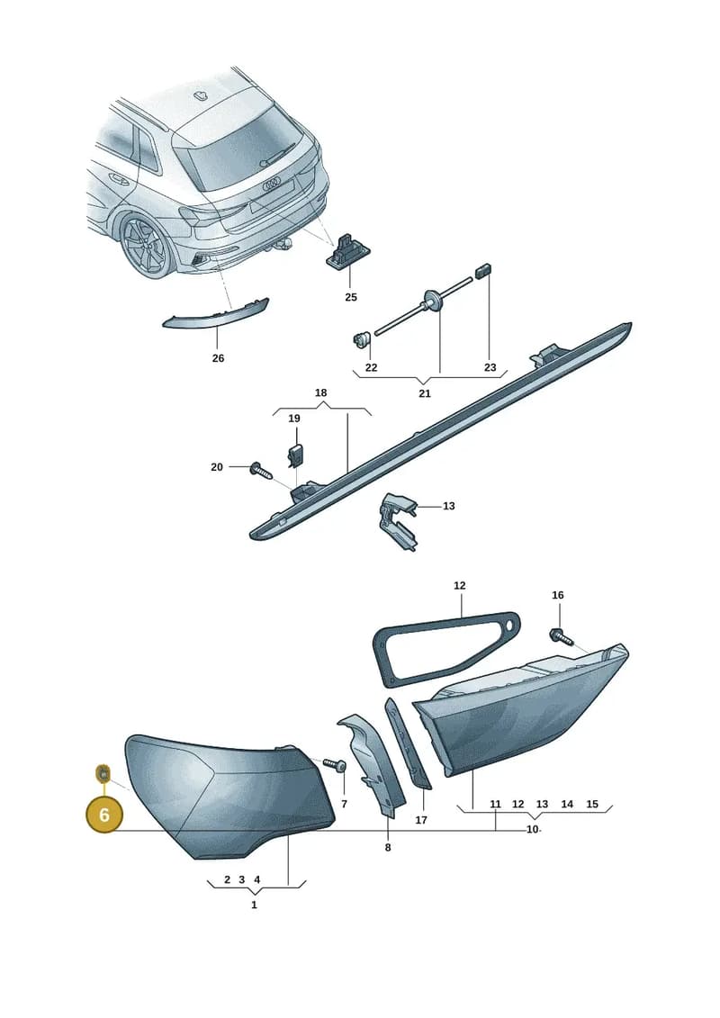8V0805673A — Audi A3 (2020-) diagram 8yx945000, position 6