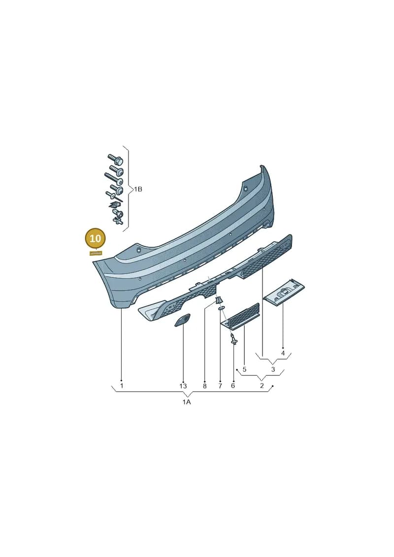 8V0807295D — Audi A1 Sportback (2010-2015) diagram 708807700, position 10