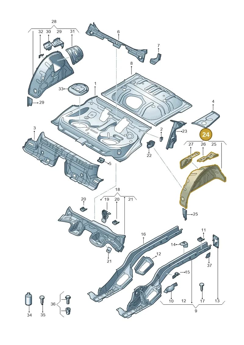 8V0809851TA — Audi A3 Sportback (2016-2020) diagram 745803110, position 24