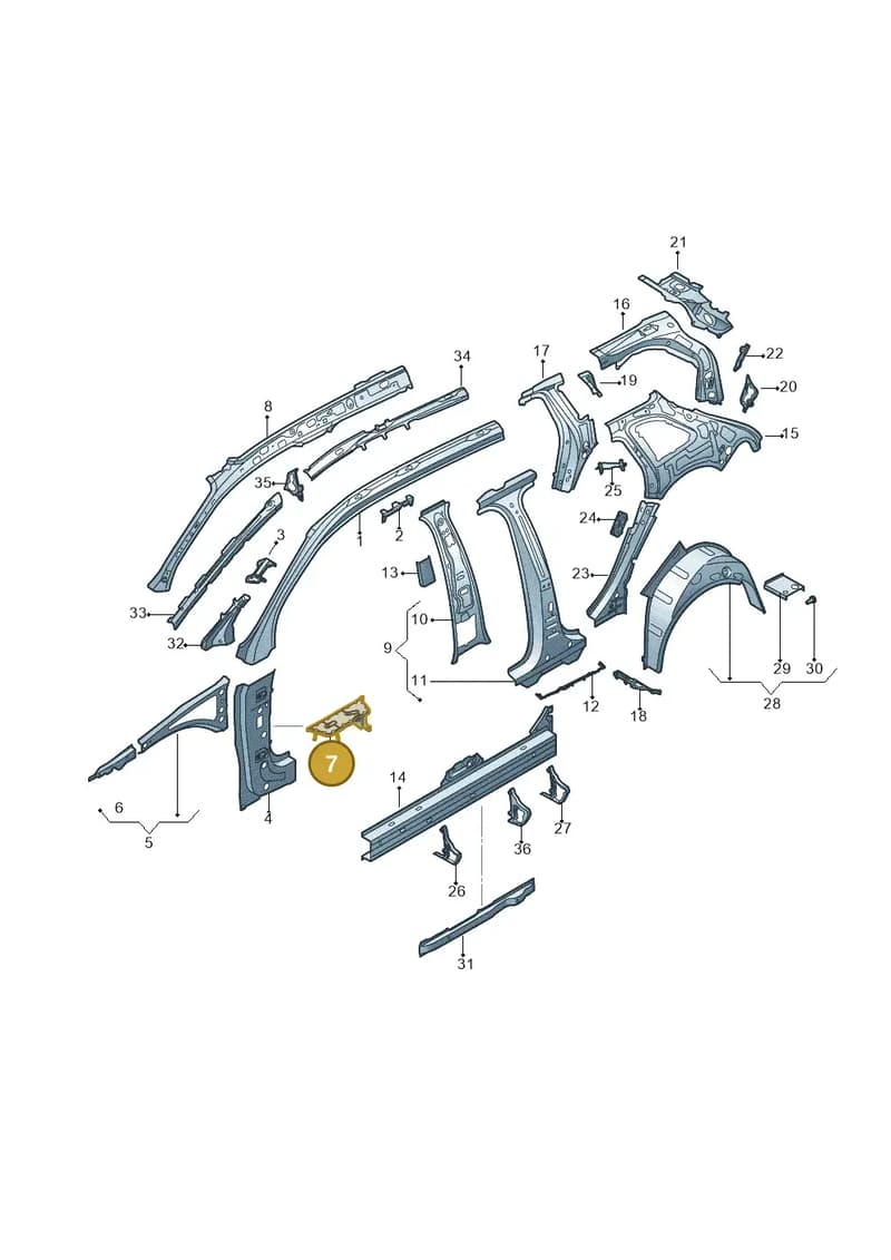 8V0810242B — Audi A3 Sportback (2016-2020) diagram 745809110, position 7