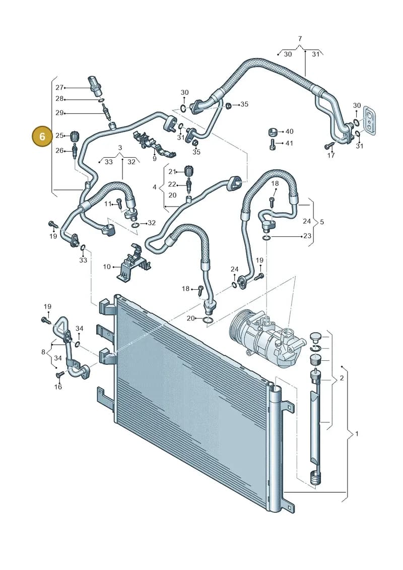 8V0816741C — Audi A3 Sportback (2019-2025) diagram 858260400, position 6