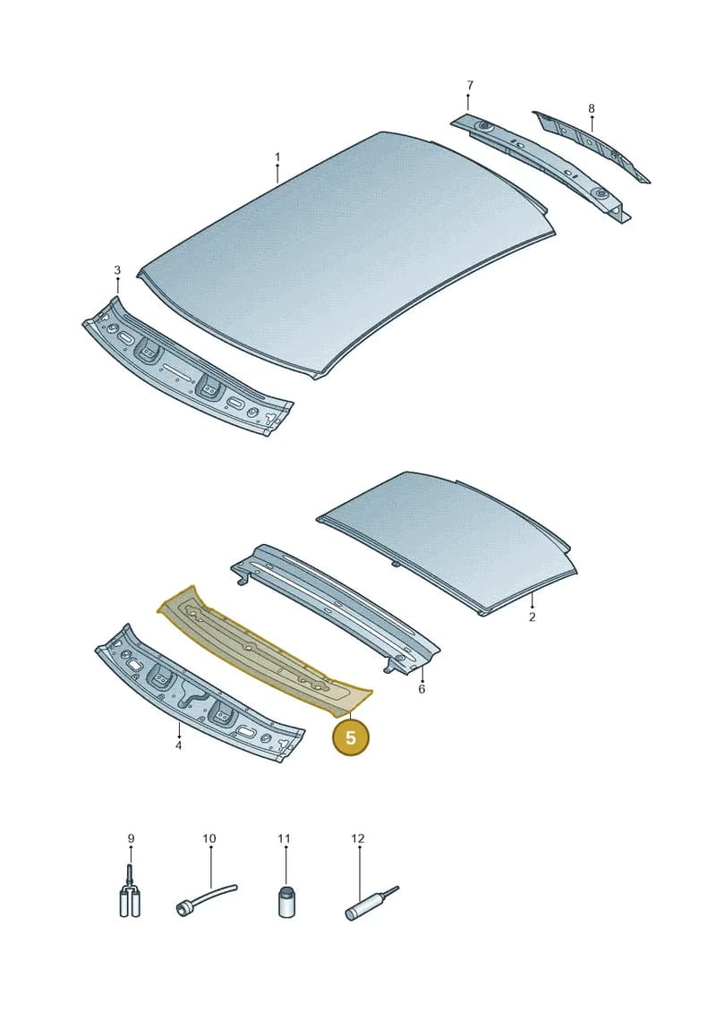 8V0817159 — Audi RS3 Sportback (2015-2016) diagram 708817100, position 5