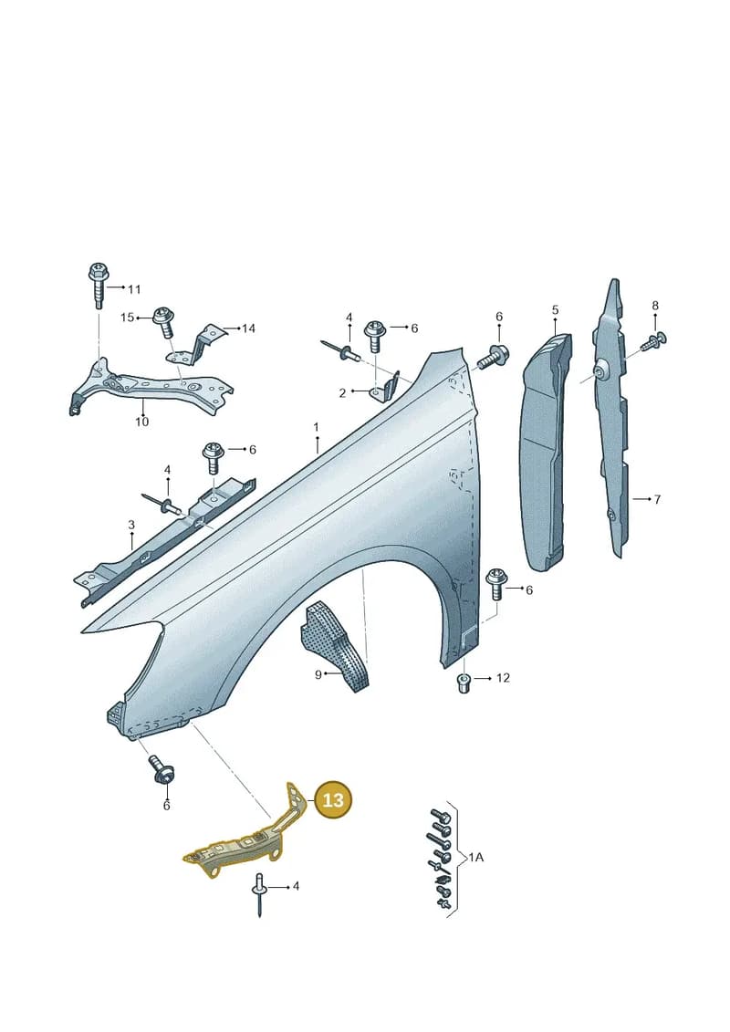8V0821092C — Audi A3 Sportback (2016-2020) diagram 890821000, position 13