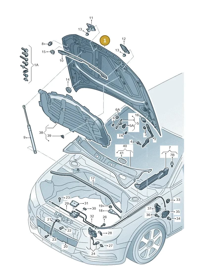 8V0823029D — Audi RS3 Limousine (2017-2020) diagram 890823000, position 1