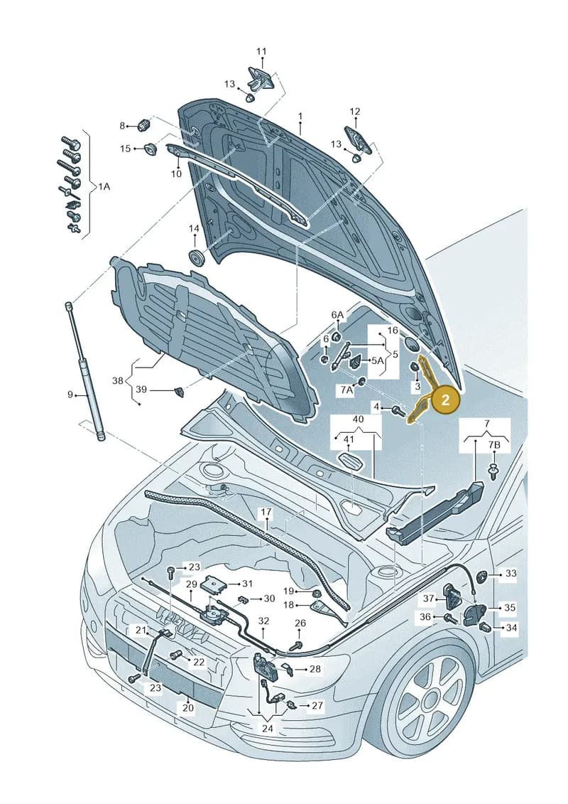 8V0823302G — Audi RS3 Limousine (2017-2020) diagram 890823000, position 2