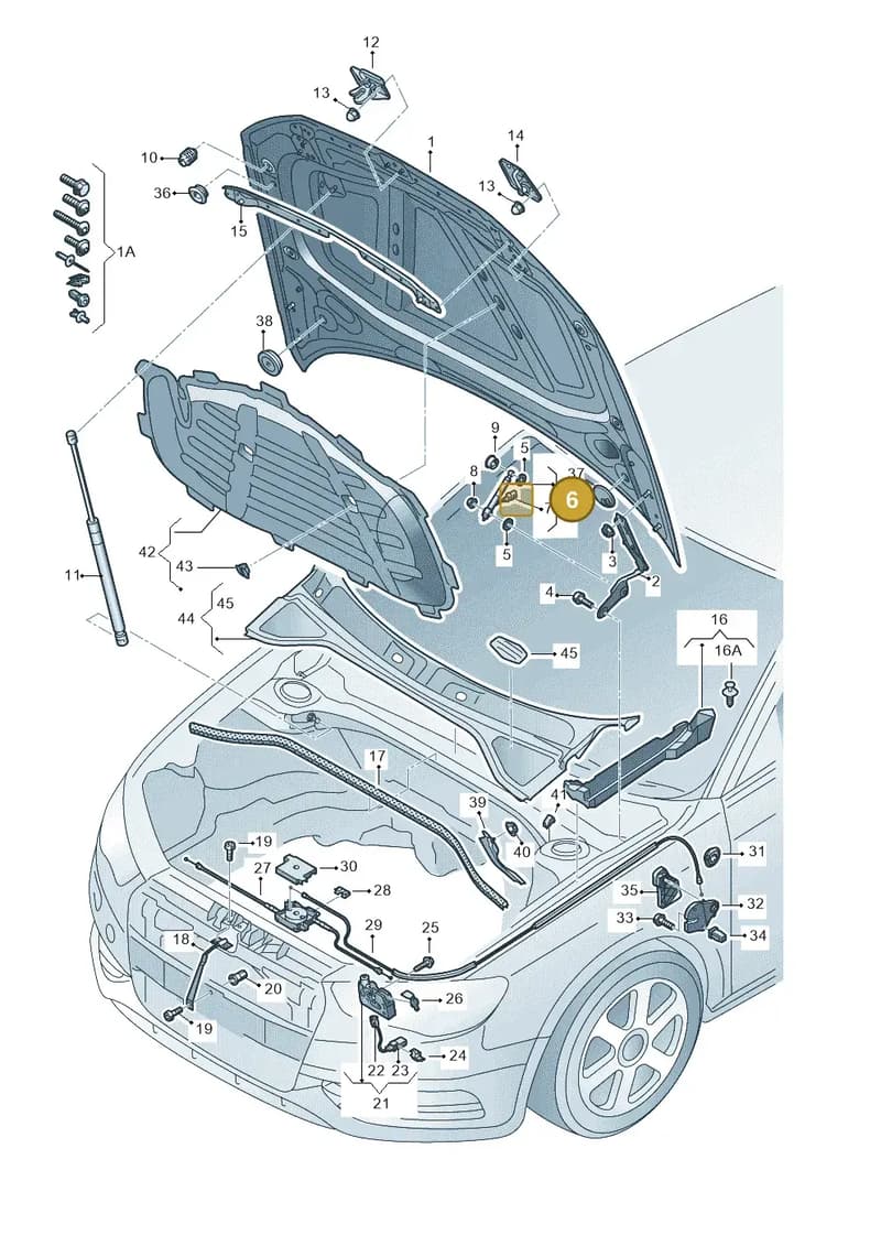 8V0823823F — Audi RS3 Limousine (2017-2020) diagram 890823100, position 6