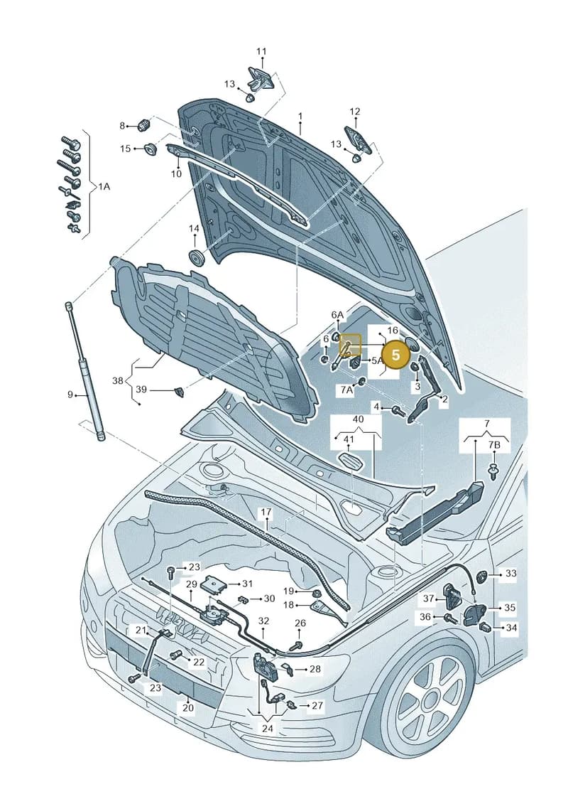 8V0823823F — Audi RS3 Limousine (2017-2020) diagram 890823000, position 5
