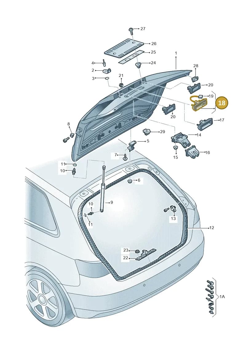 8V0827566 — Audi A3 Sportback (2012-2016) diagram 745827000, position 18