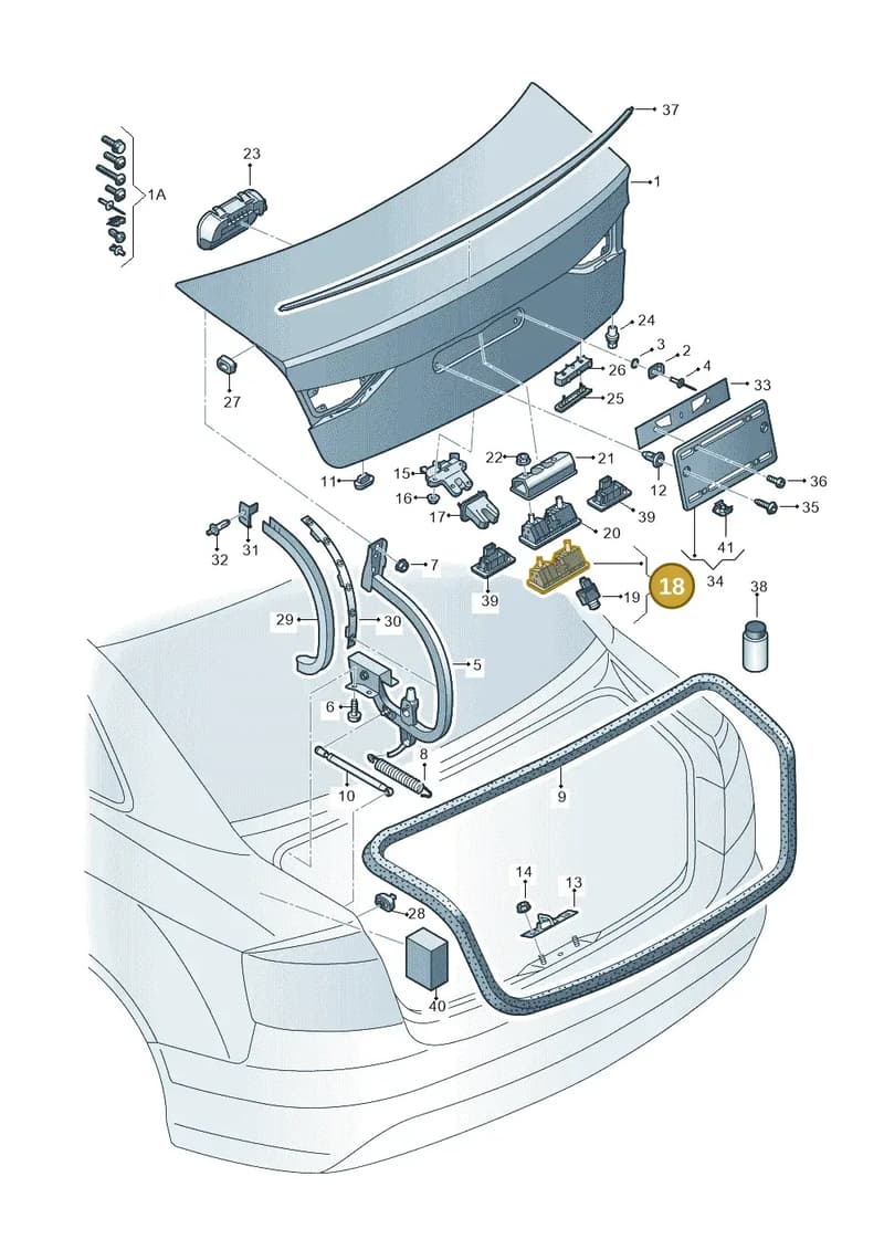 8V0827566 — Audi A3 Sportback (2012-2016) diagram 745827150, position 18